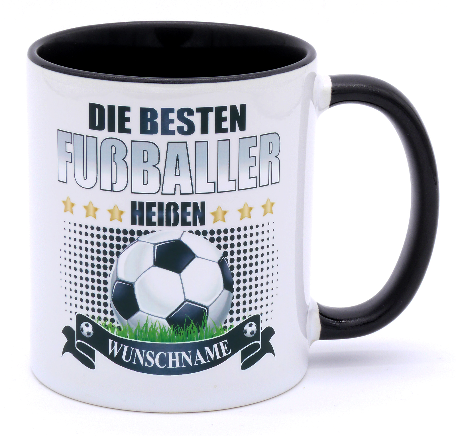 Fußballtasse Geschenkidee für Fußballfans Kaffeetasse mit beweglichem Fußball